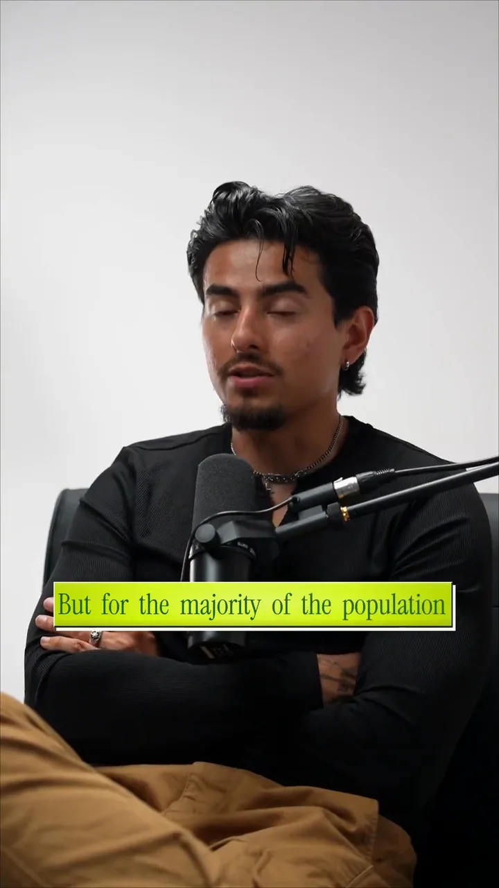 Lime caption line: but for the majority of the population