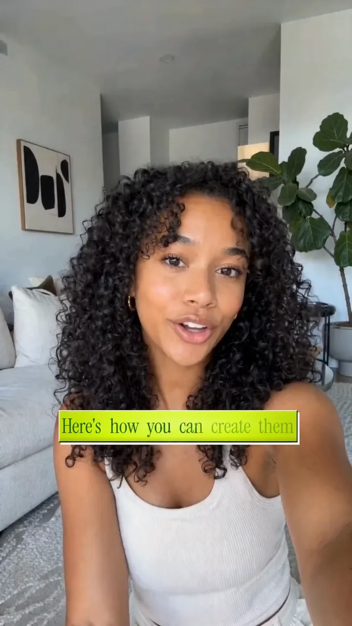 A creator talking to camera with the lime caption here's how you can create them