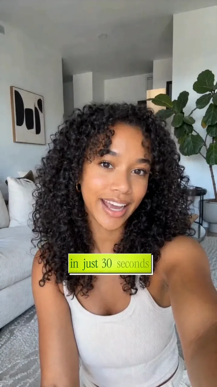 A creator talking to camera with the lime caption in just 30 seconds